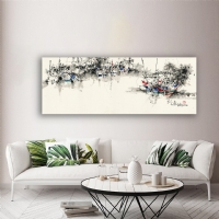 BOATS ON RIVER - YA�LIBOYA EFEKTL� KANVAS TABLO