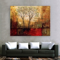 ABSTRACT TREE - YA�LIBOYA EFEKTL� KANVAS TABLO