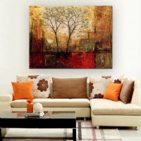 ABSTRACT TREE - YA�LIBOYA EFEKTL� KANVAS TABLO