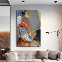 LADY ON CHAIR - YA�LIBOYA EFEKTL� KANVAS TABLO