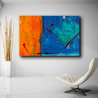 BALIKLAR - YA�LIBOYA EFEKTL� KANVAS TABLO