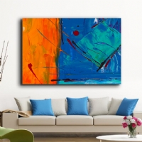 BALIKLAR - YA�LIBOYA EFEKTL� KANVAS TABLO