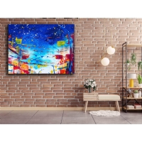 Modern Renkli Boya Kanvas Tablo, Dekoratif Duvar Dekoru