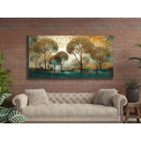 Soyut A�a�lar Kanvas Tablo, Modern Salon Duvar Dekoru