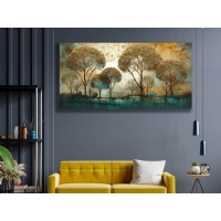 Soyut A�a�lar Kanvas Tablo, Modern Salon Duvar Dekoru