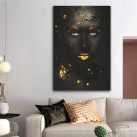 GOLDEN BLACK - ALTIN S�ML� KANVAS TABLO