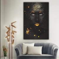 GOLDEN BLACK - ALTIN S�ML� KANVAS TABLO