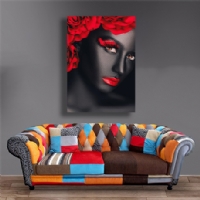 RED FLOWER - S�ML� KANVAS TABLO