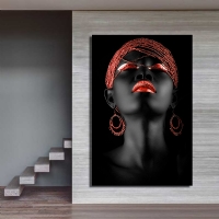 KIRMIZI K�PEL� - S�ML� KANVAS TABLO