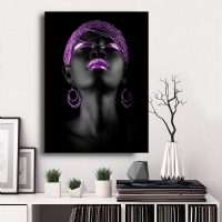 MOR K�PEL� - S�ML� KANVAS TABLO