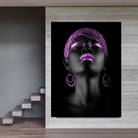 MOR K�PEL� - S�ML� KANVAS TABLO