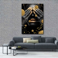 G�RMEYEN - GOLD S�ML� KANVAS TABLO