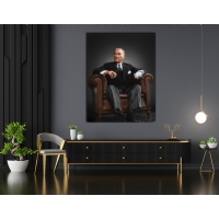 Atat�rk G�rseli Kanvas Tablo