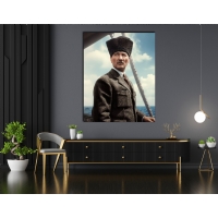Atat�rk G�rseli Kanvas Tablo