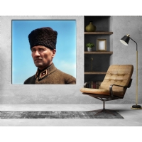 Atat�rk G�rseli Kanvas Tablo