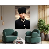 Atat�rk G�rseli Kanvas Tablo