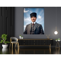 Atat�rk G�rseli Kanvas Tablo
