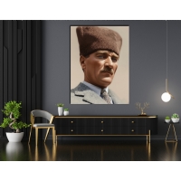 Atat�rk G�rseli Kanvas Tablo