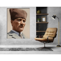Atat�rk G�rseli Kanvas Tablo