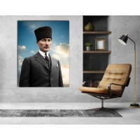 Atat�rk G�rseli Kanvas Tablo