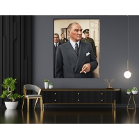Atat�rk G�rseli Kanvas Tablo