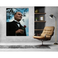 Atat�rk G�rseli Kanvas Tablo
