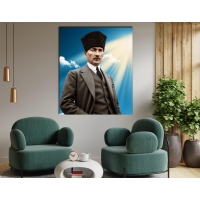 Atat�rk G�rseli Kanvas Tablo