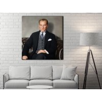 Atat�rk G�rseli Kanvas Tablo