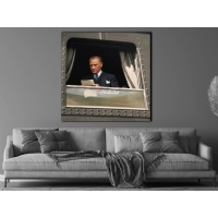 Atat�rk G�rseli Kanvas Tablo