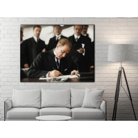 Atat�rk G�rseli Kanvas Tablo