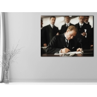 Atat�rk G�rseli Kanvas Tablo