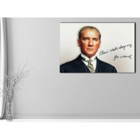 Atat�rk G�rseli Kanvas Tablo