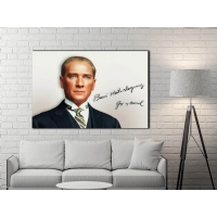 Atat�rk G�rseli Kanvas Tablo