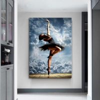 Ballerina Over Clouds KANVAS TABLO