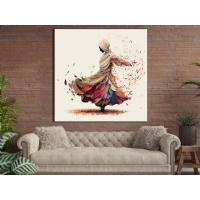 Dnen Dervi Etnik Kanvas Sanat Tablosu