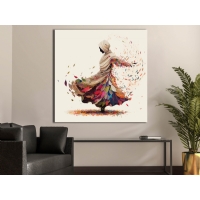 Dnen Dervi Etnik Kanvas Sanat Tablosu
