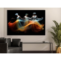 I��lt�l� Renk Ge�i�leriyle Zarif Bale Fig�rleri � Modern Kanvas Bask�