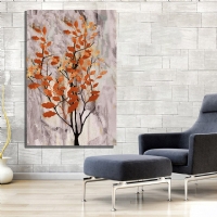 DAL KAHVE - YA�LIBOYA EFEKTLI KANVAS TABLO