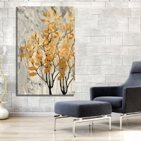 DAL SARI - YA�LIBOYA EFEKTLI KANVAS TABLO