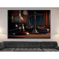 Adalet Kanvas Tablo, Modern Hukuk Brosu Ofis Duvar Dekoru