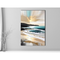 Gold Sahil Tablosu Kanvas Tablo