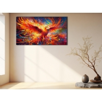 Efsanevi Anka Kuu Modern Sanat Kanvas Bask Duvar Tablosu