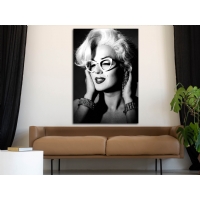 �konik  Marilyn Monroe Stil �konu Siyah Beyaz Kanvas Tablo