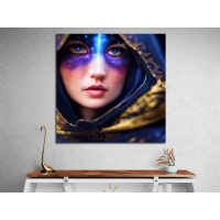 Maskeli K�z Kanvas Tablo, Modern Ev Ofis Duvar Dekoru