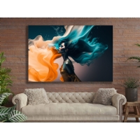 Soyut Gen� K�z Kad�n Kanvas Tablo, Modern Ev Ofis Duvar Dekoru