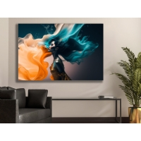 Soyut Gen� K�z Kad�n Kanvas Tablo, Modern Ev Ofis Duvar Dekoru