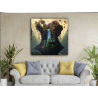 Orman Do�a Kanvas Manzara Tablosu, Dekoratif Ev Ofis Duvar Dekoru