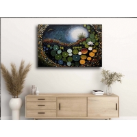 Bal�klar Deniz Manzara Kanvas Tablo, Dekoratif Ev Ofis Duvar Dekoru