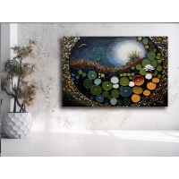 Bal�klar Deniz Manzara Kanvas Tablo, Dekoratif Ev Ofis Duvar Dekoru