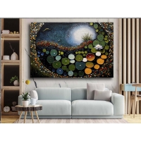 Bal�klar Deniz Manzara Kanvas Tablo, Dekoratif Ev Ofis Duvar Dekoru